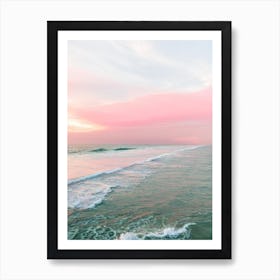 Gulfport Beach, Mississippi Pink Photography 1 Art Print