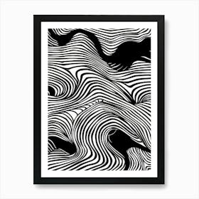 Abstract Wavy Pattern 5 Art Print