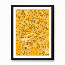 Yellow Print Art Print