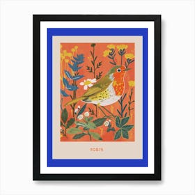 Spring Birds Poster Robin 2 Art Print