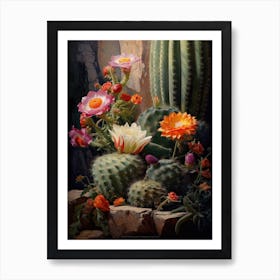 Mammilaria Cactus On A Window  3 Art Print