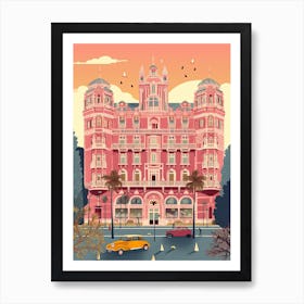 Barcelona Spain Travel Illustration 1 Art Print