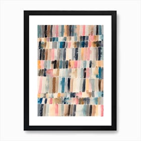 Pastel Abstract Stripes Art Print