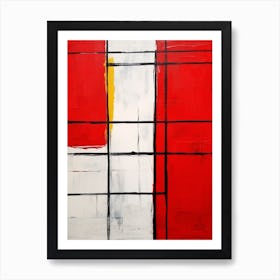 Mondrian Abstract Geometric Illustration 2 Art Print