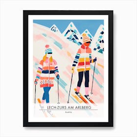 Lech Zurs Am Arlberg   Austria, Ski Resort Poster Illustration 3 Art Print