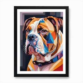 American Bulldog Abstract Art Print