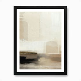 Neutral Minimal Abstract Painting 1 Art Print