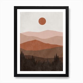 Sunset In The Mountains 15 Poster