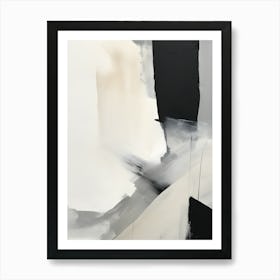 Abstract Black And White Painting 8 Art Print