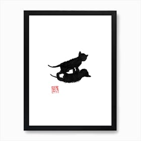 Cat Shadow Art Print