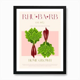 Rhubarb Mid Century Art Print