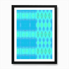 Blue And Green Abstract Art Print