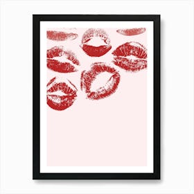 Kissing Lips Art Print