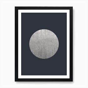 Silver Moon Blue Art Print