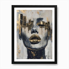 Gold City 2 Art Print