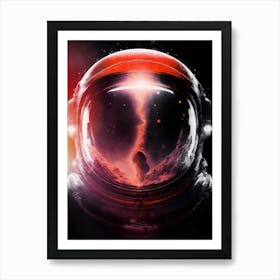 Astronaut Helmet Space Art Print