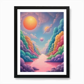 Psychedelic Landscape Art Print