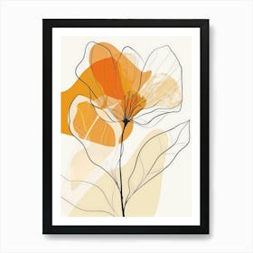 Orange Flower 4 Art Print