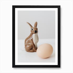 Rabbit And Egg Art Print