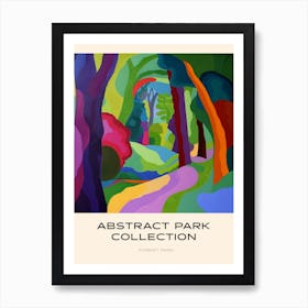 Abstract Park Collection Poster Forest Park Portland 4 Art Print