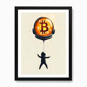 Bitcoin Child  Art Print