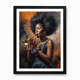 Music Blues Trumpet Saxophone Art Print