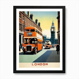 London Street Scene 1 Art Print