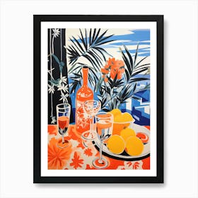 Table With Lemons Art Print