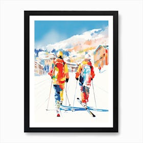 Jackson Hole Mountain Resort   Wyoming Usa, Ski Resort Illustration 0 Art Print