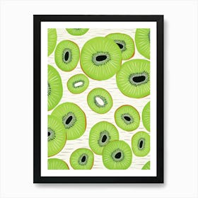 Kiwi Fruit Summer Illustration 2 Art Print