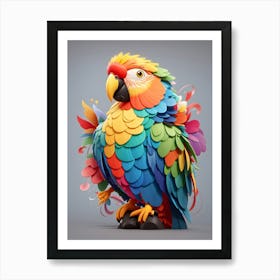 Colorful Parrot Art Print