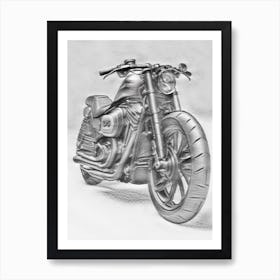 Harley Davidson Motorcycle Art Print