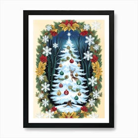 William Morris Christmas Tree 45 Art Print