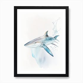 Cookiecutter Shark Watercolour Art Print