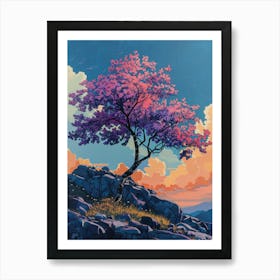 Sunset Tree Art Print