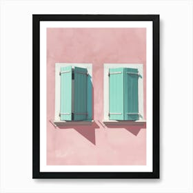 Pink windows Art Print