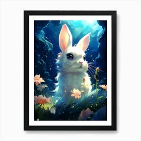 Rabbit In The Cave Art Print