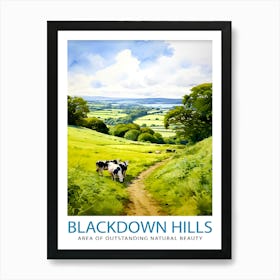 Blackdown Hills Aonb Print Area Of Outstanding Natural Beauty Art Blackdown Hills Poster Somerset Devon Border Wall Art English Countryside 1 Art Print