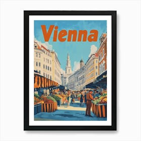 Aihrgdesign A 1970s Inspired Travel Poster For Vienna 1 Art Print