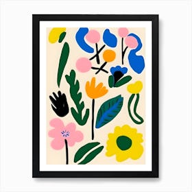 Modern  Abstract Flower Market 1 Art Print