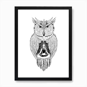 Spirit Owl Meditate Art Print