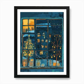 Christmas Window Art Print