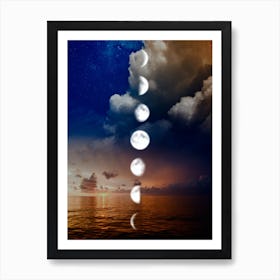 Moon Phases - Moon phases poster Art Print