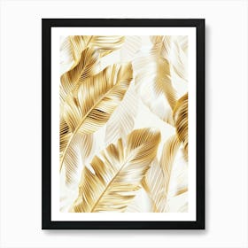 Gold Leaf Pattern Art Print