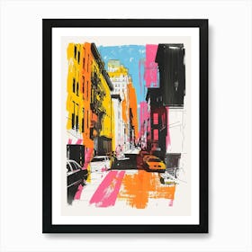 Chelsea New York Colourful Silkscreen Illustration 3 Poster