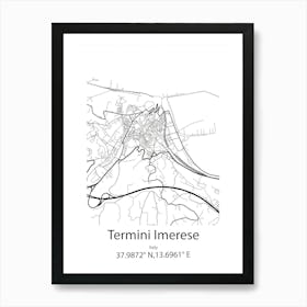 Termini Imerese,Italy Minimalist Map Poster