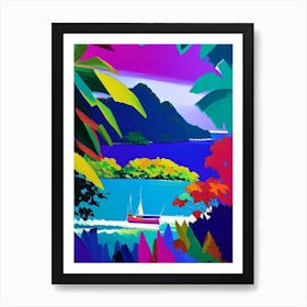 Palawan Island Malaysia Colourful Painting Tropical Destination Art Print