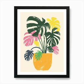 Zz Plant Minimalist Illustration 16 Art Print