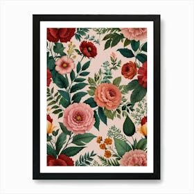 Floral Pattern 18 Art Print