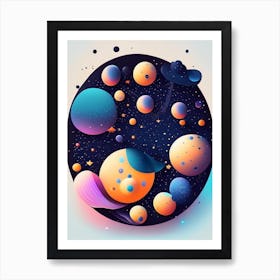 Cosmic Microwave Background Kawaii Kids Space Art Print